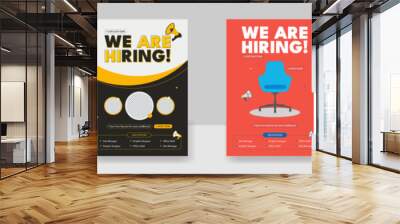 We are hiring Job advertisement flyer, We are hiring job vacancy poster design
 Wall mural