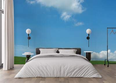 green field and blue sky Wall mural