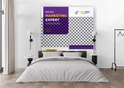 Creative digital marketing expert business social media post banner template design Wall mural