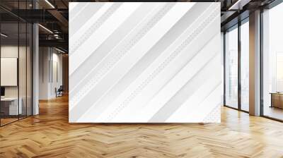 Abstract white square shape with futuristic concept background design. Abstract futuristic templat. Abstract background design. Background design. Illustration. Vector design. White. Wall mural