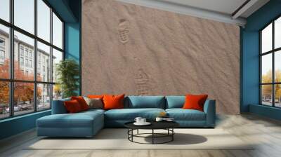 footprint in sand Wall mural