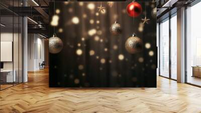 merry christmas decoration background wallpaper invitation gift card Wall mural