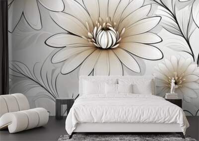 flower art background abstract Wall mural