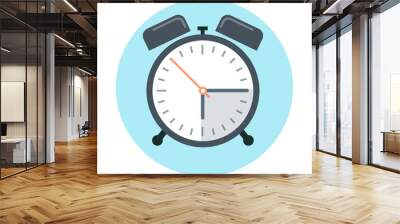 clock flat style, colorful, vector icon for info graphics, websi Wall mural