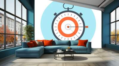 Time management, time is money theme, flat style, colorful, vect Wall mural