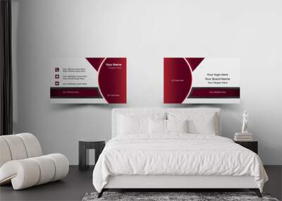 double sided professional business card design vector file print layout modern design Wall mural