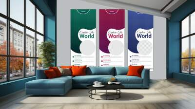 trend stylish modern travel roll up banner design for travel agency vector file print layout Wall mural