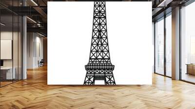 eiffel tower black silhouette Wall mural