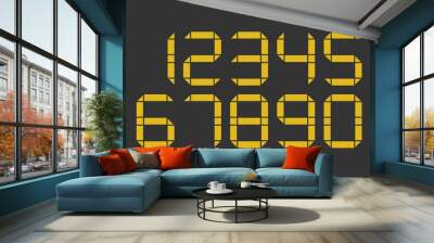 Numbers set vector, modern design. Wall mural