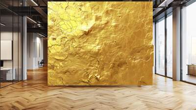 Abstract Golden Cracked Texture Background, Featuring Distressed Surface with Metallic Sheen and Detailed Cracks, Ideal for Design Projects Wall mural