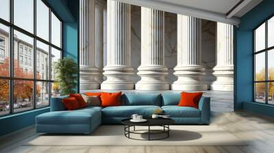 Classic Marble Columns Architecture Background Wall mural