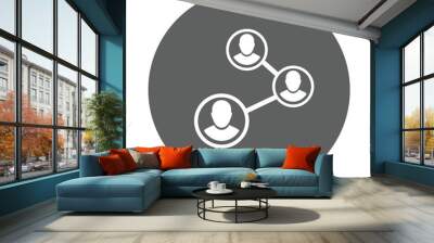 Business, connectivity, link, linking icon. Gray vector graphics. Wall mural