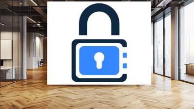 Lock, padlock, password, security icon Wall mural