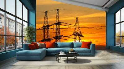 Industrial electric equipment. Sale and electricity generation. Wall mural