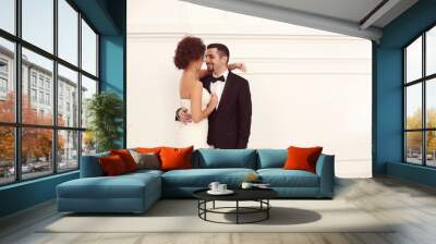 Beautiful bridal couple Wall mural