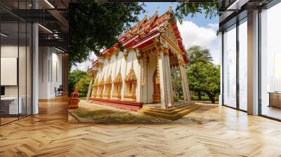 Old golden buddhist temple Wall mural