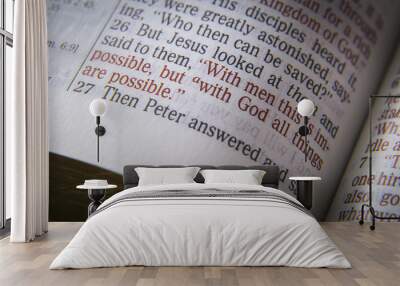 with God all things are possible Wall mural