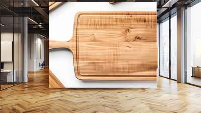 wooden board isolated on white background top view Wall mural