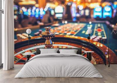 Casino Roulette Wheel Close-Up Wall mural