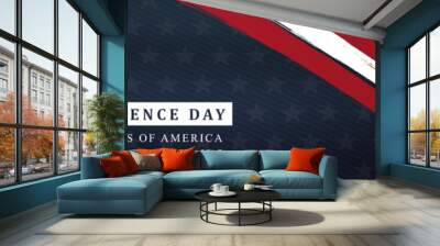 4th of july independence day background, united states flag, posters, modern design vector illustration Wall mural