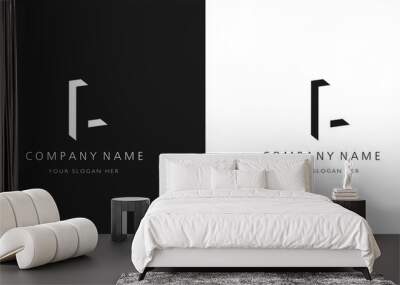 L logo letter design	 Wall mural