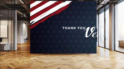 Thank you veterans, November 11, honoring all who served, posters, modern brush design vector illustration Wall mural