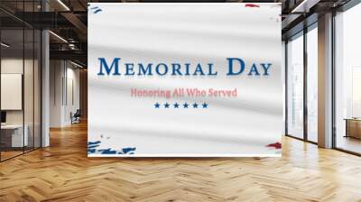 vector illustration for memorial day background, honoring all who served posters Wall mural