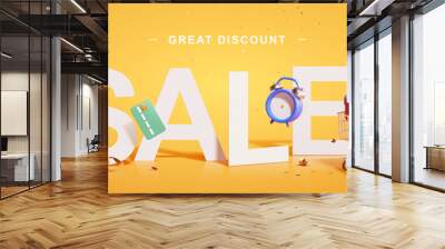 3d great discount sale banner Wall mural