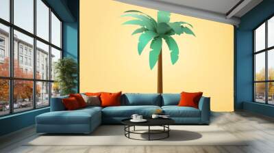 3d paper cut tropical palm tree Wall mural