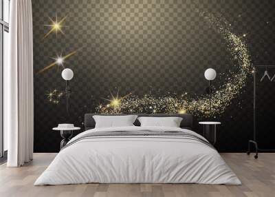 golden light streak Wall mural