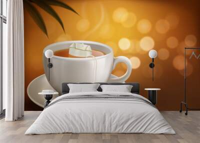 hot tea illustration Wall mural