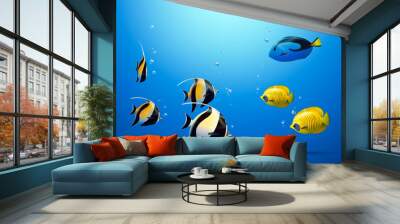 Three tropical fish Wall mural