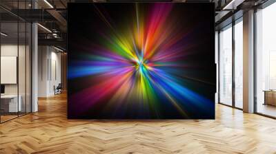 Colorful abstract Star burst light explosion background Wall mural