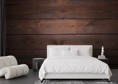 Rustic Planks of dark old wood texture background Wall mural