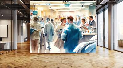 Urgent Care Amidst Chaos: Life-Saving Moments in the Hospital Emergency Room Wall mural