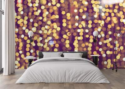 coloured bokeh lights design for nightlight background Wall mural