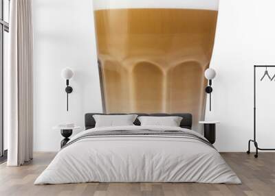 cappuccino in tall cup with milk foam Wall mural