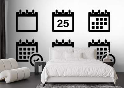 Calendar icons. Vector isolated elements. Callendar vector symbol. Stock vector. Wall mural