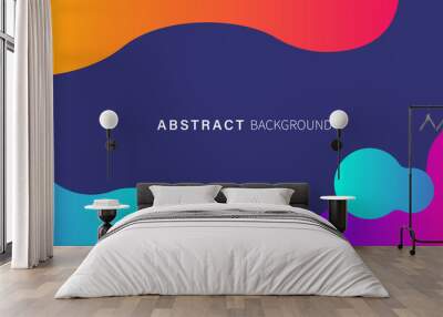 Liquid gradient abstact background. Vector isolated illustration. Web banner. Fluid gradient shapes composition. Wall mural