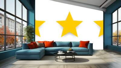 Star rating icon. 5 stars rating feedback concept. Five star rank rating icon. EPS 10 Wall mural