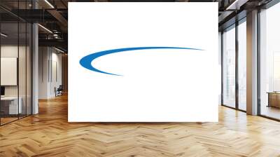 Abstract Swoosh Logo Design Template Wall mural