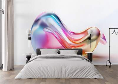  isolated colorful modern abstract 3d shape Wall mural