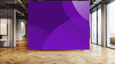 Purple circle overlap modern abstract background for template design, banner, poster, wallpaper. vector illustration	 Wall mural