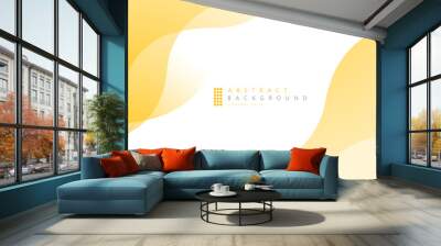 Yellow wave modern background with white space for text and message. template design	 Wall mural