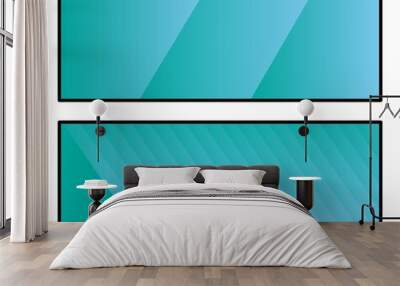 set of banners with gradient Wall mural