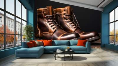 A pair of brown boots wallpaper brown boots wallpaper vintage boots wallpaper brown boots wallpaper a pair of boots wallpaper a pair of brown leather boots wallpaper Wall mural