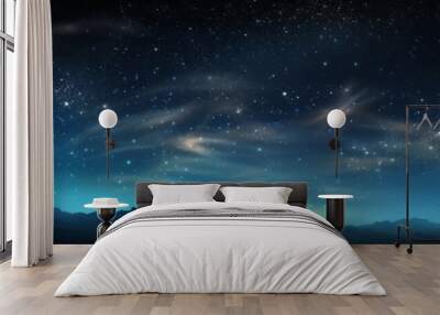 Night sky background sky full of stars and galaxy background nebula universe abstract background milky way and planet background Wall mural