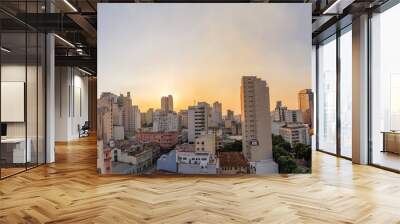 Belo Horizonte downtonw skyline at sunset Wall mural