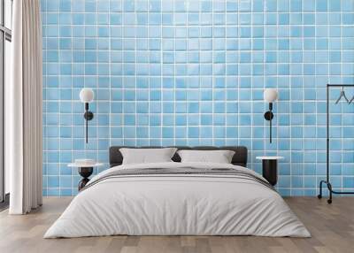 Blue mosaic background wallpaper. Wall mural