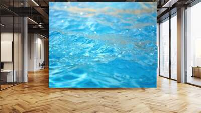 Blue water surface texture. Wall mural